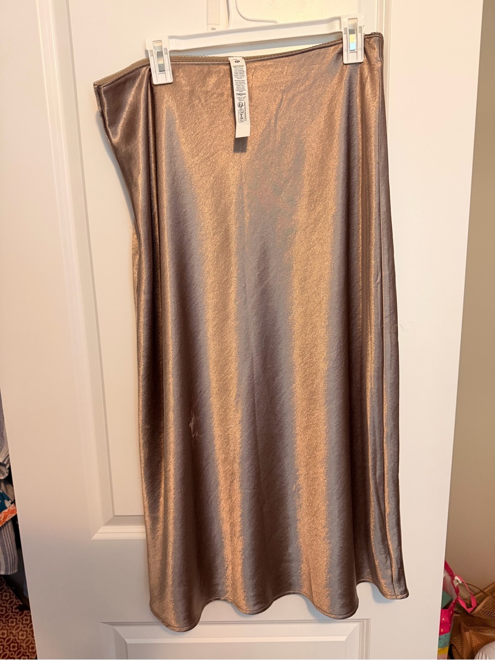 lululemon athletica Shimmery Taupe Satin-Look Midi Skirt